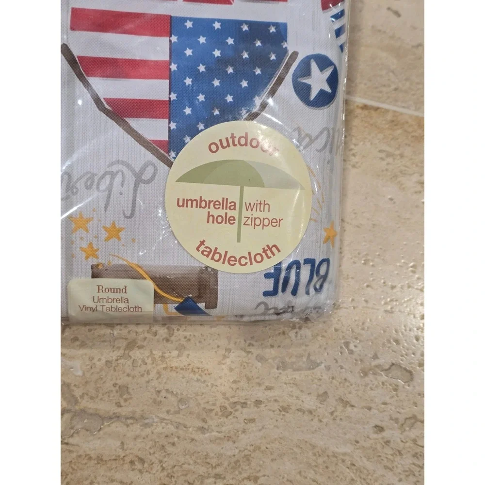 4th of July‎ Vinyl Tablecloth Flannel Back 70